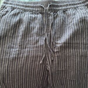 Time and Tru Charcoal and White Striped Pants